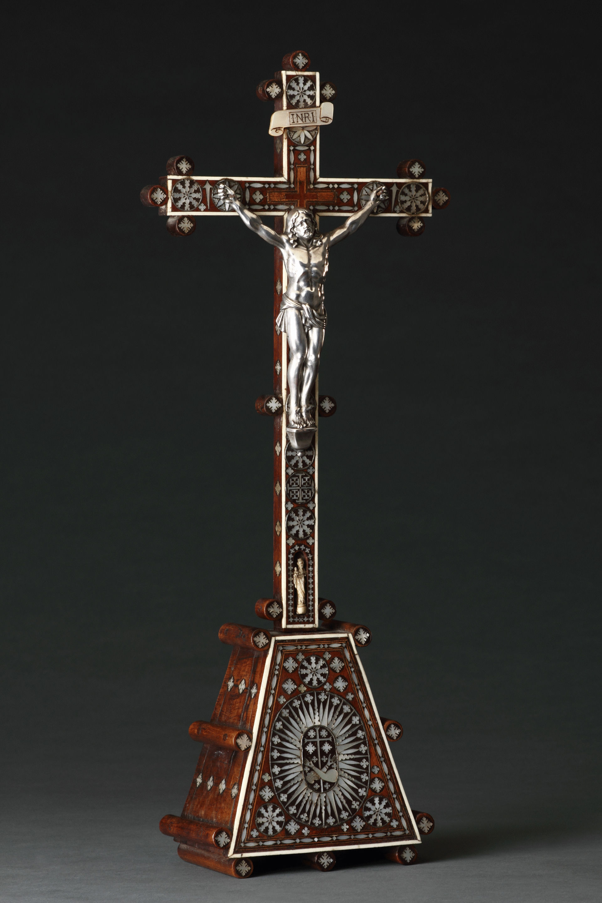Jerusalem Devotional Carved Olive Wood Crucifixion Cross